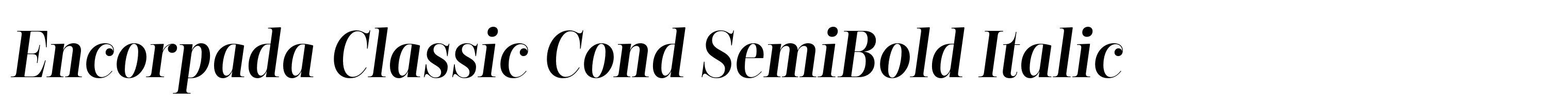 Encorpada Classic Cond SemiBold Italic